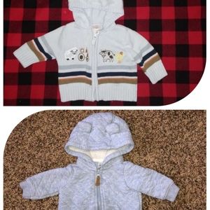 Set of 2 baby sweaters Nordstrom & Carters
